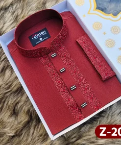Zafran Fabric Premium Embroidery Panjabi