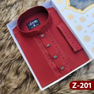 Zafran Fabric Premium Embroidery Panjabi