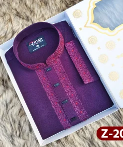 Zafran Fabric Premium Embroidery Panjabi
