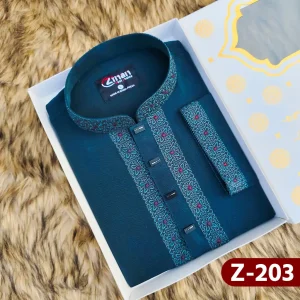 Zafran Fabric Premium Embroidery Panjabi