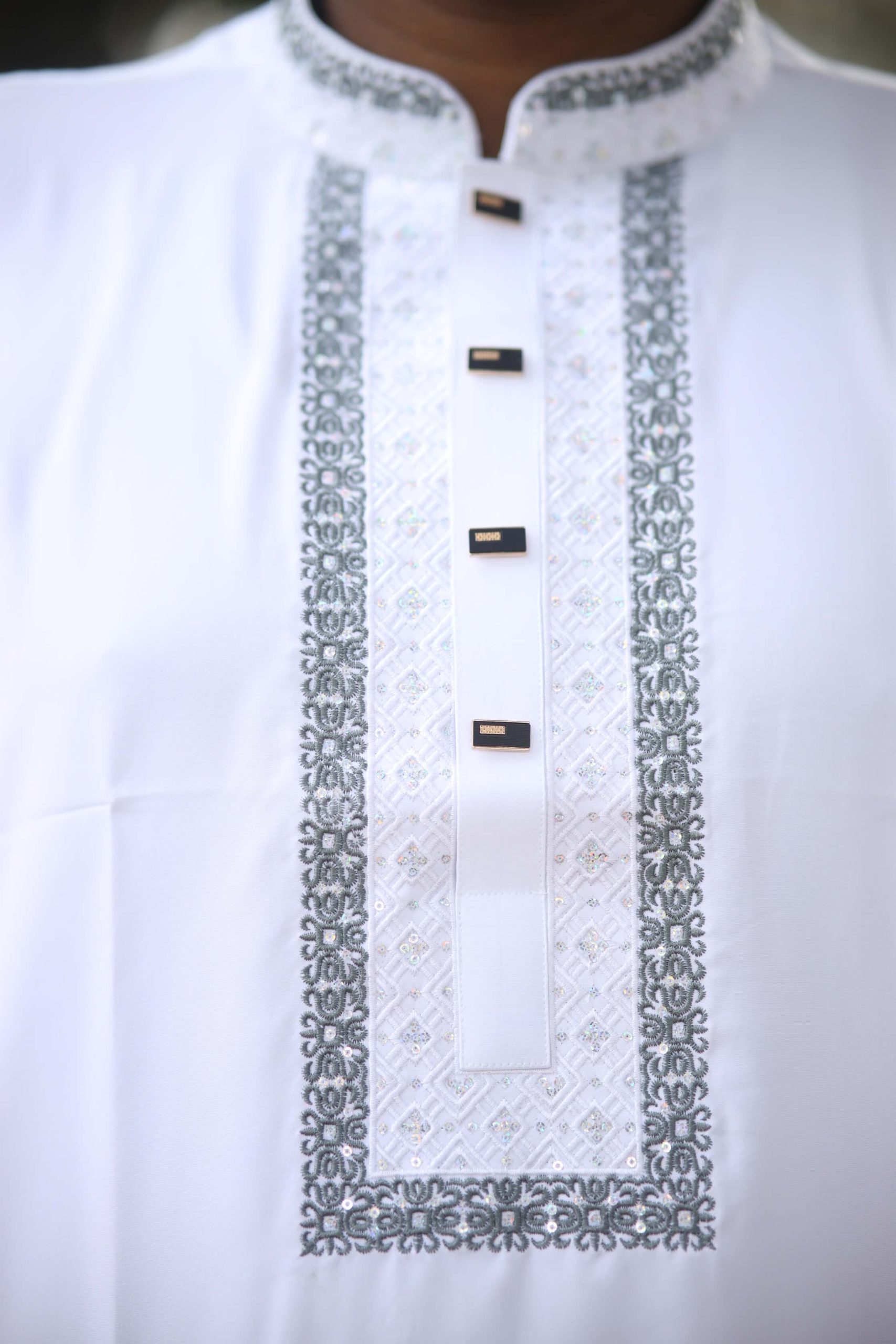 Premium Embroidery Panjabi (White) - Image 4