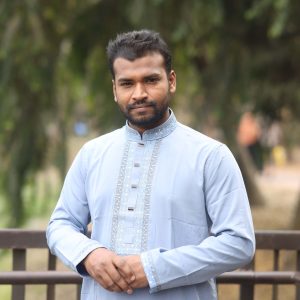 Alternative view of Premium Embroidery Panjabi (Sky Blue)