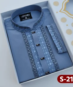 Premium Embroidery Panjabi (Sky Blue)